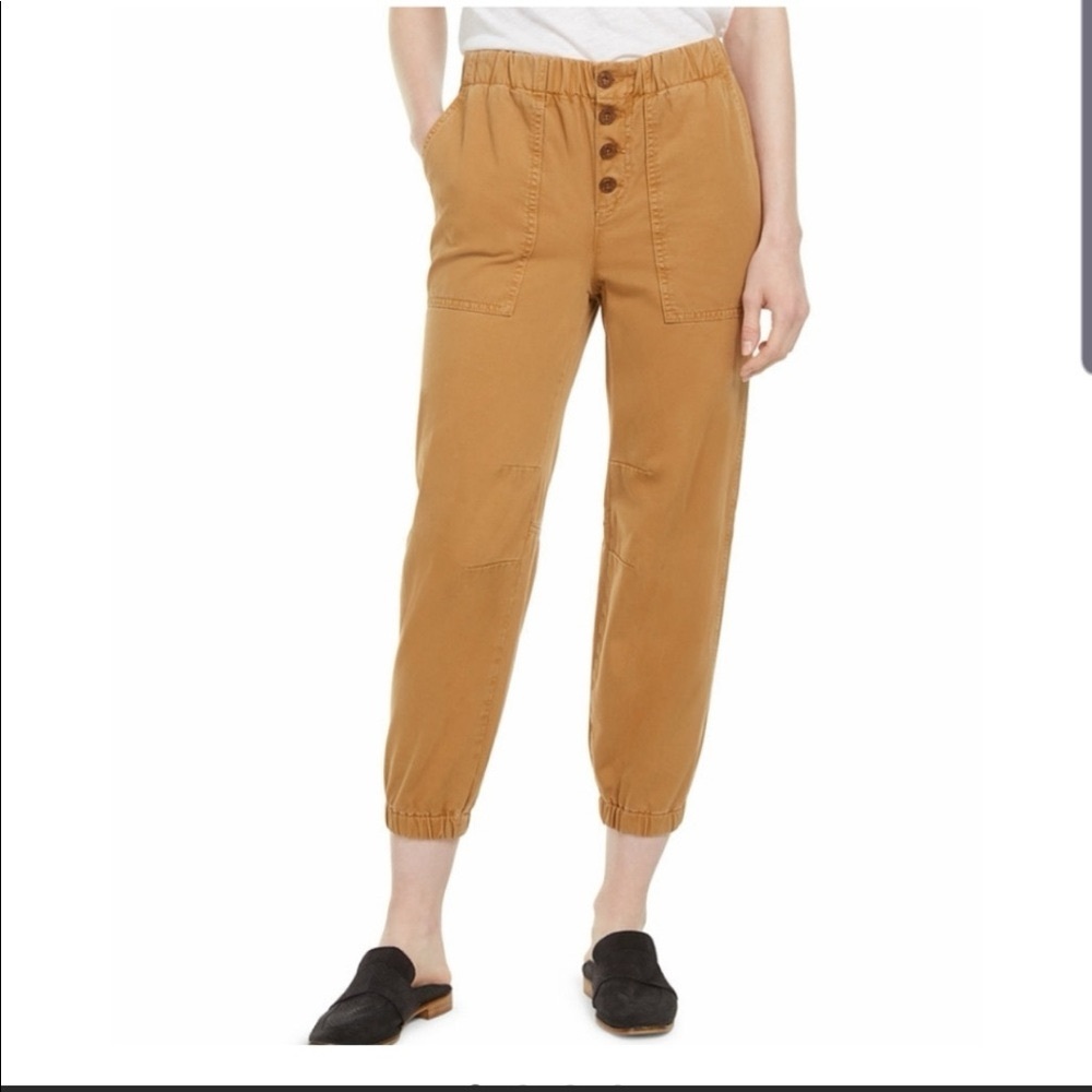 Free People Cadet Pull-On Jogger Pants S Camel Khaki